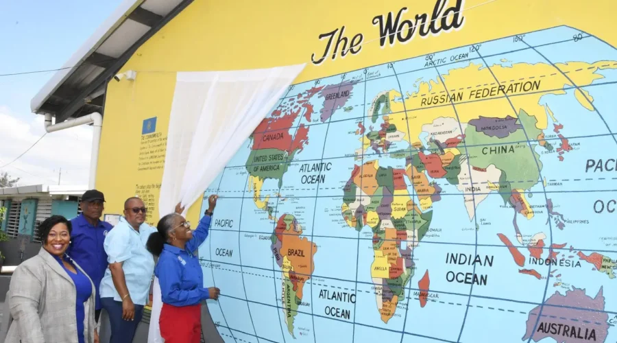 The World Map at Port Henderson Primary School
